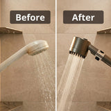 old shower head vs haya — before and after